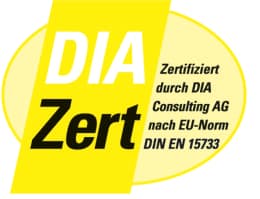 DIA-zertifiziert nach DIN EN 15733