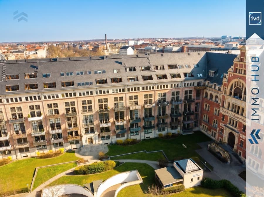 Repräsentative Fassade am Gutenbergplatz im Leipziger Zentrum